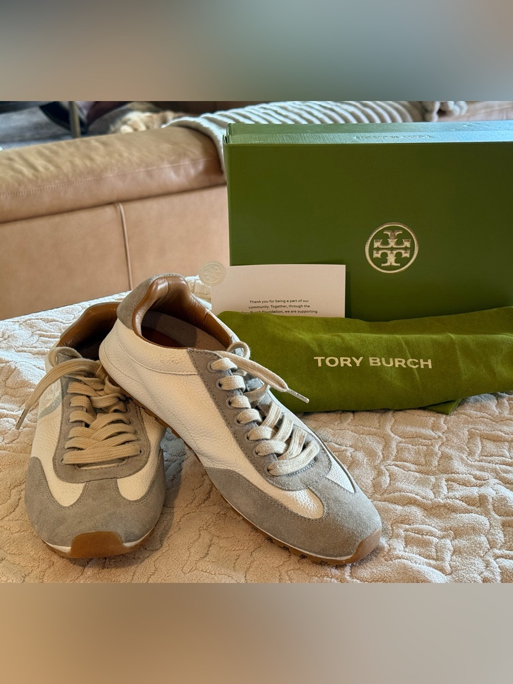 Tory Burch Field Sneakers, 9, EUC